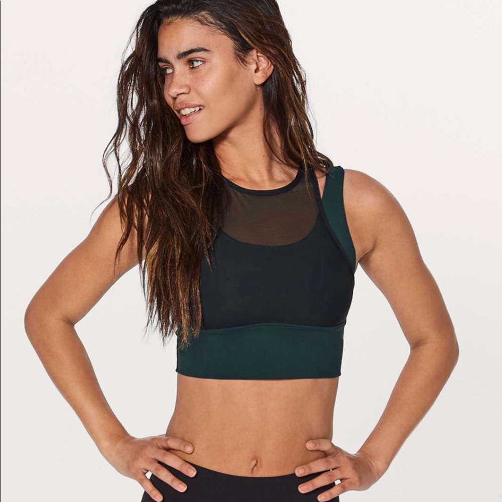 Lululemon Double Tap Bra in forest green